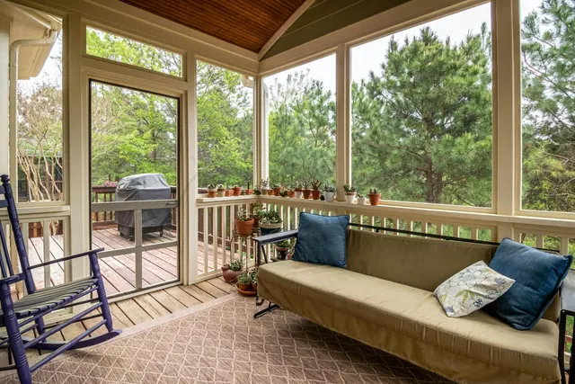Stock photo of a screened porch