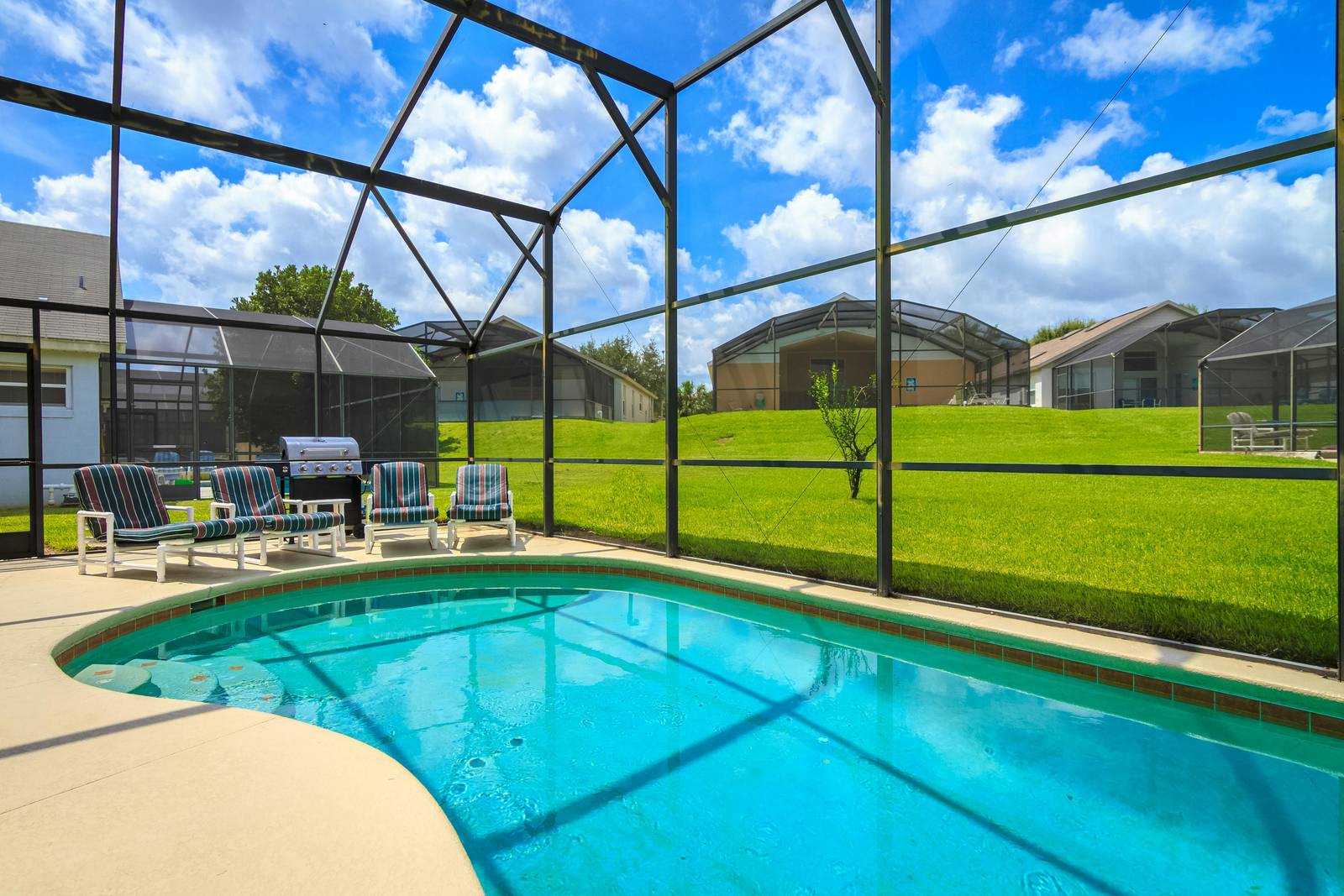 Screened pool enclosure in Florida